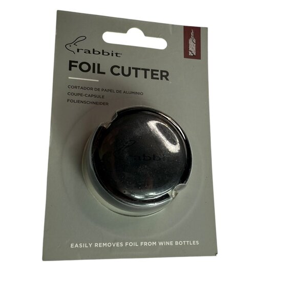 New in Box Rabbit Foil Cutter.  Removes Foil from Wine Bottles Black. Foilcutter - Picture 1 of 3